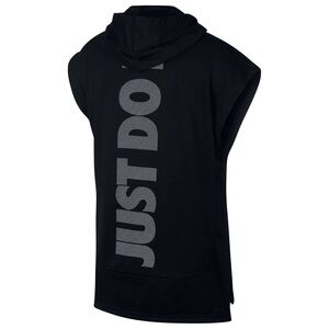 Nike Dry Cut Off style Sleeveless Hoodie with Black w/ Gray JUST DO Graphic